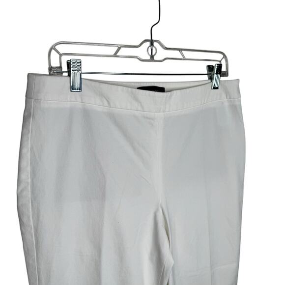 Talbots Chatham White Pants Slim Ankle Side Zipper Size 10 - Picture 3 of 11